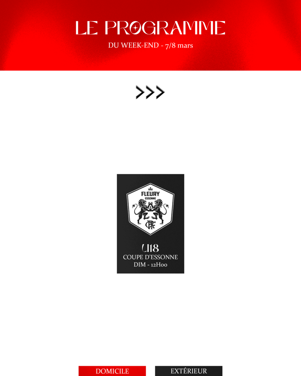 Programme du week-end