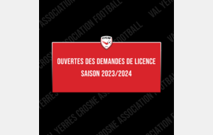 Ouverture des demandes de licences saison 2023/2024