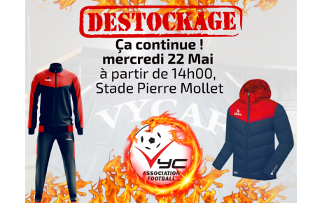 Déstockage ce mercredi 22 Mai