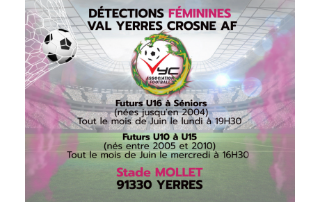 Détections Féminines 2019/2020