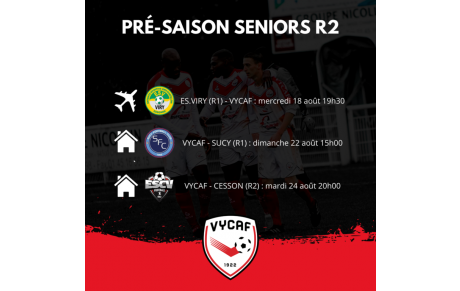 Pré-saison seniors R2