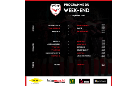 Programme du week-end