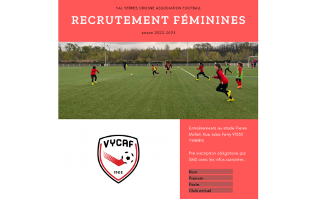 Détection féminines saison 2022-2023