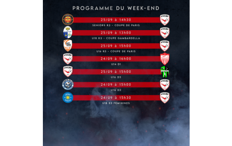 Programme du week-end