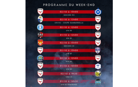 Programme du week-end