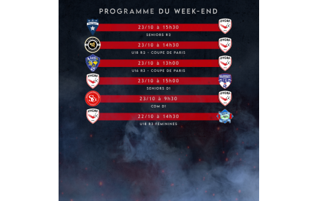 Programme du week-end