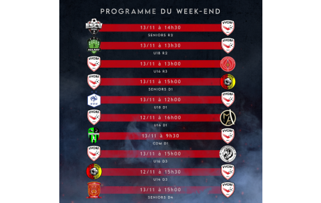 Programme du week-end