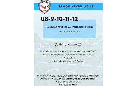 Stage d'hiver 2023