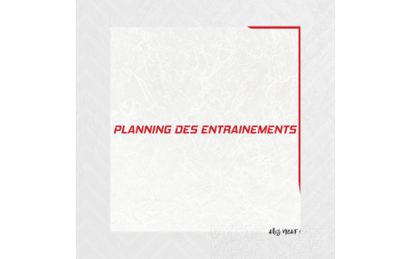 Planning entraînement 2023/2024