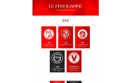 Programme du week-end - 9/10 mai